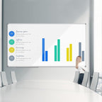 JILoffice Large Magnetic White Board, Dry Erase Whiteboard 96 x 48 Inch, 2 Pack, Silver Aluminum Frame Wall Mounted Board for Office Home and School