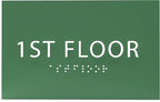 6" X4" 1st Floor Sign - ADA Compliant Tactile Graphics Grade 2 Braille Text Wall Sign| Directional Assistance, Floor Number Sign for Office, Schools, Hospitals, Apartments