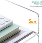 SANRUI Acrylic Stackable Letter Tray Clear Desk Paper Organizer 4-Tier Desk File Organizer Paper Sorter Holder Document Shelf Tray for Letter/A4,4-Pack