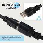 EP 12 Ft Outdoor Extension Cord - 12/3 SJTW Heavy Duty Black Extension Cable with 3 Prong Grounded Plug - Power Cord for Lawn, Garden, Appliances