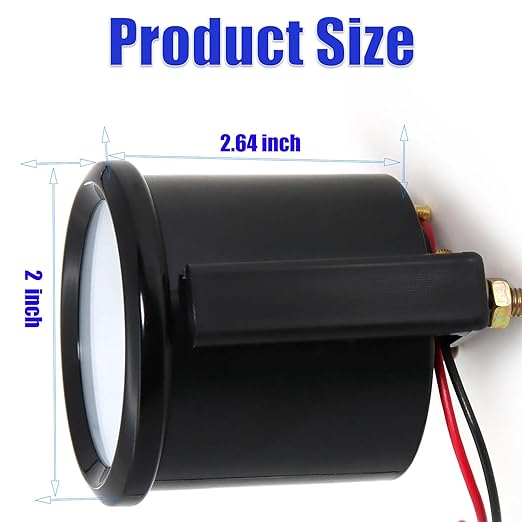 2" 52mm Voltage Gauge Digital Blue LED Voltmeter Meter 8-16V for Cars