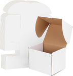 WIFTREY 8x6x6 inches Shipping Boxes set of 20 White Corrugated Cardboard Box for Packaging Small Business, Moving, Mailing