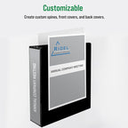 Office Essentials Economy View 3 Ring Binders, 3" Round Rings, 3.5" Spine, 460-Sheet Capacity, White Binders (4-Pack of 03148)