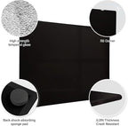 Magnetic Glass Blackboard - Glass Dry Erase Board 36"x24" Large Frameless Board for Walls Office School and Home,Black