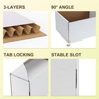 WIFTREY 40 Pack 6x4x3 Small Shipping Boxes for Packing Small Business, White Corrugated Cardboard mailing Box for Shipping