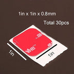 Double Sided Tape Heavy Duty 30pcs 1in x 1in Mounting Tape Pad Sticker Strong Adhesive Tape Waterproof Foam Tape for Indoor and Outdoor…
