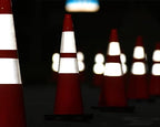 Fluorescent Orange PVC Traffic Cones, Heavy-Duty Black Base Garage Parking Lot Cone Structurally Stable Weatherproof Road Construction Safety Cones (4, Orange, 28" Large)