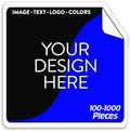 5-1000 Custom Vinyl Stickers - Upload Your own Image, Text, Design, Logo - Personalized Logo Labels for Handmade, Packaging, Bottle, Jars, Candle, Brand Stickers (Black, 1.5x1.5 Square)