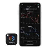 Wireless Temperature and Humidity Sensor - Developed in The USA - 24/7 Data Logger with Alarm – Bluetooth Smart Thermometer and Hygrometer - Bluetooth Only - Not WiFi