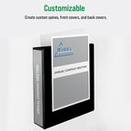 Office Essentials Economy View 3 Ring Binders, 2" Round Rings, 2.8" Spine, 375-Sheet Capacity, White Binders (4-Pack of 03146)