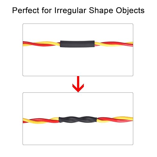 XHF Black&Red 5/8 Inch 8Ft 3:1 Waterproof Heat Shrink Tubing Roll Marine Grade Adhesive Lined Heat Shrink Tube, Insulation Sealing Oil-Proof Wear-Resistant