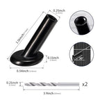 50 Pack 30 Degree Angle Protective Sleeves, Black Cable Railing Corner Protector Sleeve Beveled for 1/8" Wire Rope, T316 Marine Grade Cable Railing Kit with Two Drill Bit for Wood Posts HF039B