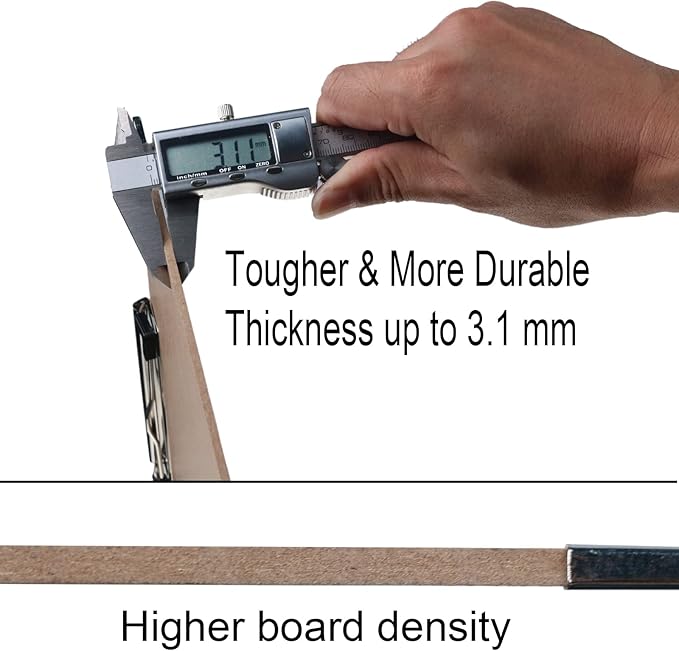 Acocony 11x17 Clipboard Vertiacal with Hardware Corner Guard Extra Large Clipboard Hardboard Low Profile Clip 11 x 17 Clipping Board MDF Pack of 1