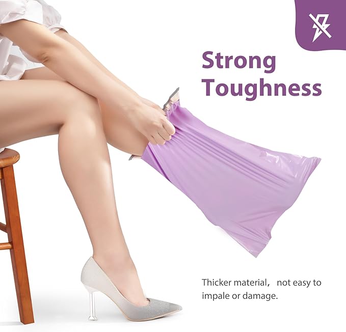 Fuxury Large Poly Mailers 19x24" 500 Pcs, Bulk Shipping Bags for Clothing, Strong Adhesive Shipping Envelopes for Small Business Suppliers,Waterproof Mailers Poly Bags Mailing Envelopes Light Purple