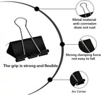 Binder Clips Paper Clamps 300 Pack Assorted Sizes (Black), Jumbo, Large, Medium, Small, Mini and Micro,6 Sizes for Office, School and Home