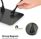 Magnetic Helping Hands Soldering Third Hand, PCB Circuit Board Holder with 3X LED Magnifying Lamp, 360 Hot Air Gun Holder, Extra Large & Heavy Duty Base Plate | Flexible Arms for Soldering Station
