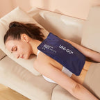 UNI-GO Gel Ice Packs for Injuries Reusable, Gel Cold Pack (10" x 13") with Two Straps, Cold Compress Pack for Back, Shoulders, Legs, Knees, Sciatica & Muscle Pain. (Blue-A)