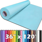 PerkHomy 36" x 1,440" (120') Light Blue Kraft Paper Roll for Craft Bulletin Board Paper Art Table Covering Crafting Gift Wrapping Bouquet Packing Parcel 80GSM 55LB (Light Blue, 36" x 120')