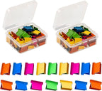 100PCS Colorful Binder Clips, Work with Clam Clip Dispensers,40 Sheet Capacity for Home Food Packaging, Fixing Loose Leaf Pape School Desk Office