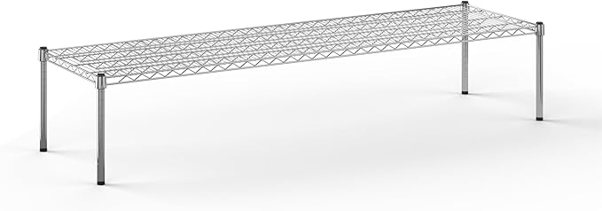 21''W x 72''L x 14''H Chrome Plated Wire Dunnage Rack | Off The Floor Storage