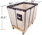 Canvas Basket Bulk Truck,Service Carts 16 Bushel Knock Down Truck, 20.0 cu. ft, 600 lb, 40" L X 28" W X 35.5" H Capacity