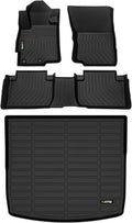 HAFIDI® Floor Mats & Cargo Liner Set Fit for 2022-2026 Mitsubishi Eclipse Cross All Weather Protection TPE Anti-Slip Automotive Full Set Floor Liners Custom Accessories - Black