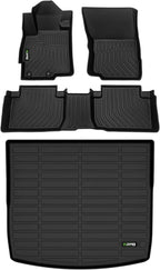 HAFIDI® Floor Mats & Cargo Liner Set Fit for 2022-2026 Mitsubishi Eclipse Cross All Weather Protection TPE Anti-Slip Automotive Full Set Floor Liners Custom Accessories - Black