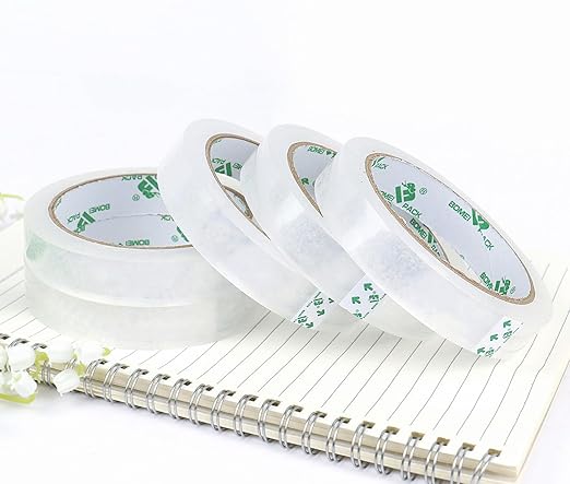 BOMEI PACK 16Rolls Clear Tape Refills for Dispenser, Transparent Gift Wrap Tape 3inch Core for Home, School and Office, 3/4inch x 60yds