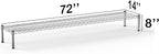 14''W x 72''L x 8''H Chrome Plated Wire Dunnage Rack | Off The Floor Storage