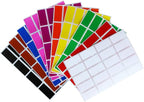 Royal Green Identification Labels Rectangle Stickers 1.57inch x 0.75 inch Durable self Adhesive (40mm x 19) in 10 Assorted Colors - 200 Pack