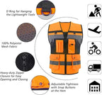 Safety Vest High Visibility Reflective Construction Vest for Men Women