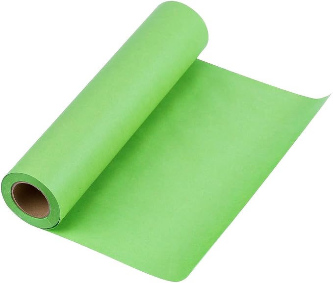 RUSPEPA Light Green Kraft Paper Roll - 12 inches x 100 feet - Natural Recyclable Paper Perfect for Easter Crafts, Art, Small Wrapping, Packing, Postal, Shipping, Dunnage & Parcel