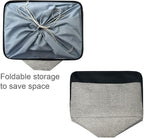TheWarmHome Organization and Storage Basket for Shelves - 20x16x14 inch Jumbo 3 Pack Collapsible Storage Bins for Organizing, Fabric Storage Cubes for Organizer Gift Toy Closet (Black & Grey)