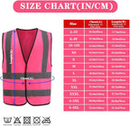 AYKRM 12 colour High visibility viz vest hi vis viz reflective work construction safety vest (XS-8XL)