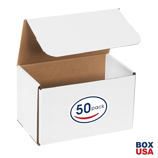 Box USA BM1066 10"L x 6"W x 6"H, White (Pack of 50)