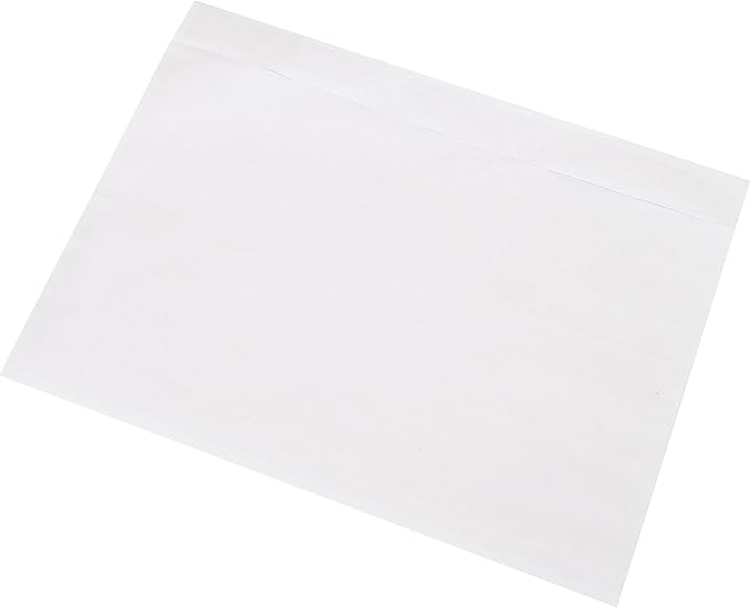 SJPACK 7.5" x 5.5" Shipping Label Sleeves, Clear Adhesive Top Loading Packing List, Label Envelopes Pouches - 100 Packs