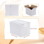 Calenzana 7x5x5 Shipping Boxes Set of 40, White Corrugated Cardboard Box for Mailing Packing Gifts Small Business