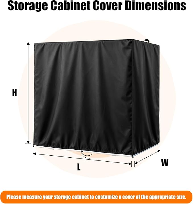 Kasla Storage Cabinet Cover, Outdoor Chest Storage Waterproof Covers, Weatherproof Cabinets Covers for Kitchen Patio Garden Backyard (Custom Cover)