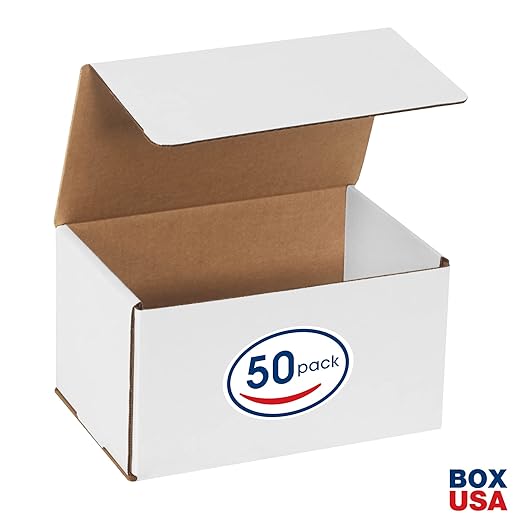 Box USA BM965 9"L x 6"W x 5"H, White (Pack of 50)