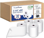 Premium 2 1/4 x 85 Thermal Paper Rolls - BPA Free Credit Card Receipt Paper, 50 Rolls/Case for POS & ATM Systems