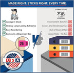 2026 Year Labels, Doctor Stuff 2026 Chart Stickers, Fluorescent Pink Color Coded, USA Made Year Stickers for End Tab File Folders, 500 Labels/Roll in a Dispenser Box, 3/4" x 1-1/2"