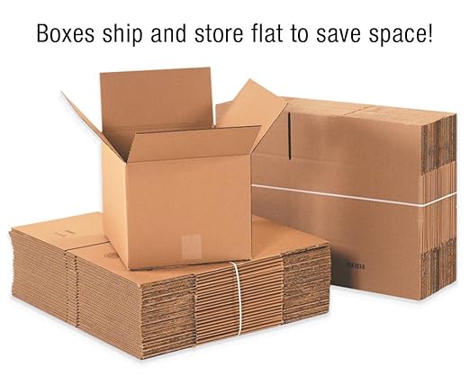 TAPE LOGIC 16 x 10 x 4 Corrugated Cardboard Boxes, Flat 16"L x 10"W x 4"H, Pack of 25 | Shipping, Packaging, Moving, Storage Box for Home or Business, Strong Wholesale Bulk Boxes