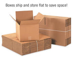 BOX USA 24x16x6 Flat Corrugated Boxes, Flat, 24L x 16W x 6H, Pack of 20 | Shipping, Packaging, Moving, Storage Box for Home or Business, Strong Wholesale Bulk Boxes