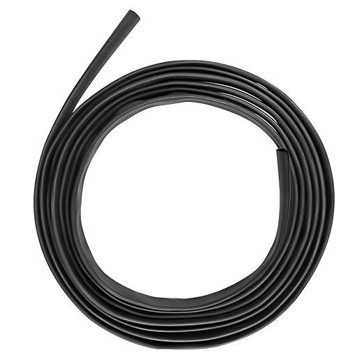 XHF UL Listed 1-1/4 Inch 10Ft 3:1 Waterproof Heat Shrink Tubing Roll Marine Grade Adhesive Lined Heat Shrink Tube, Insulation Sealing Oil-Proof Wear-Resistant Black