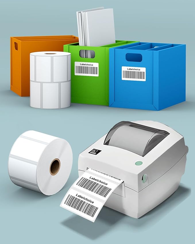 2.25" x 1.25" 3-Proof White Direct Thermal Labels for Zebra ZD410 ZD411 LP2824 ZD421 ZD420 GK420D, 12 Rolls 12000 Pcs 2-1/4x1-1/4 Barcode Return Address Labels Used with Rollo MUNBYN