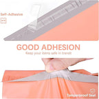 Metronic Large Poly Mailers 24x24 50 Pcs, Extra Large Shipping Bags for Clothing | Strong Adhensive Mailing Bags for Small Business, Shipping Envelopes, Tear-resistant Packing Bags in Peach Pink