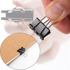 144 Pcs Binder Clips, 1-Inch Medium Paper Clamps for Document Clamp, File, Wide Metallic, Office School and Home Supplies（Black）
