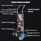 Electric Stair Climber, Capacity Electric Stair Climbing Hand Truck 1200W Heavy-Duty Motorized Dolly for Straight & Curved Stairs, Effortless Heavy Load Transport