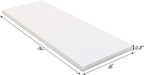 Cushion Sheet Upholstery Foam High Density Foam Padding Seat Replacement Upholstery Wrap Sponge Padding for Cushions Chairs Packing Storage and Shipping(79 x 16 x 0.8 Inch,White)