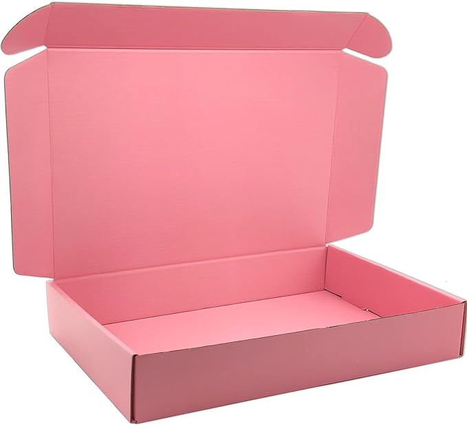 Pink Shipping Boxes for Small Business Pack of 25-11x8x2 inches Cardboard Corrugated Mailer Boxes for Shipping Packaging Craft Gifts Giving Products